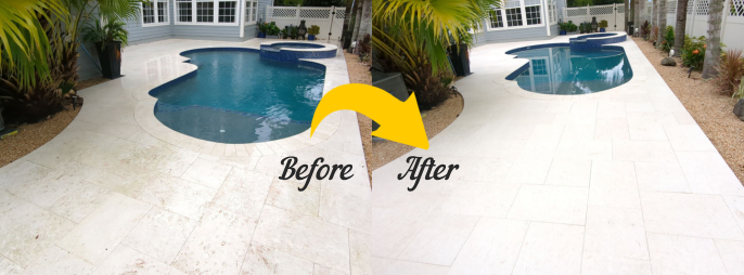 Paver Limestone Deep Cleaning